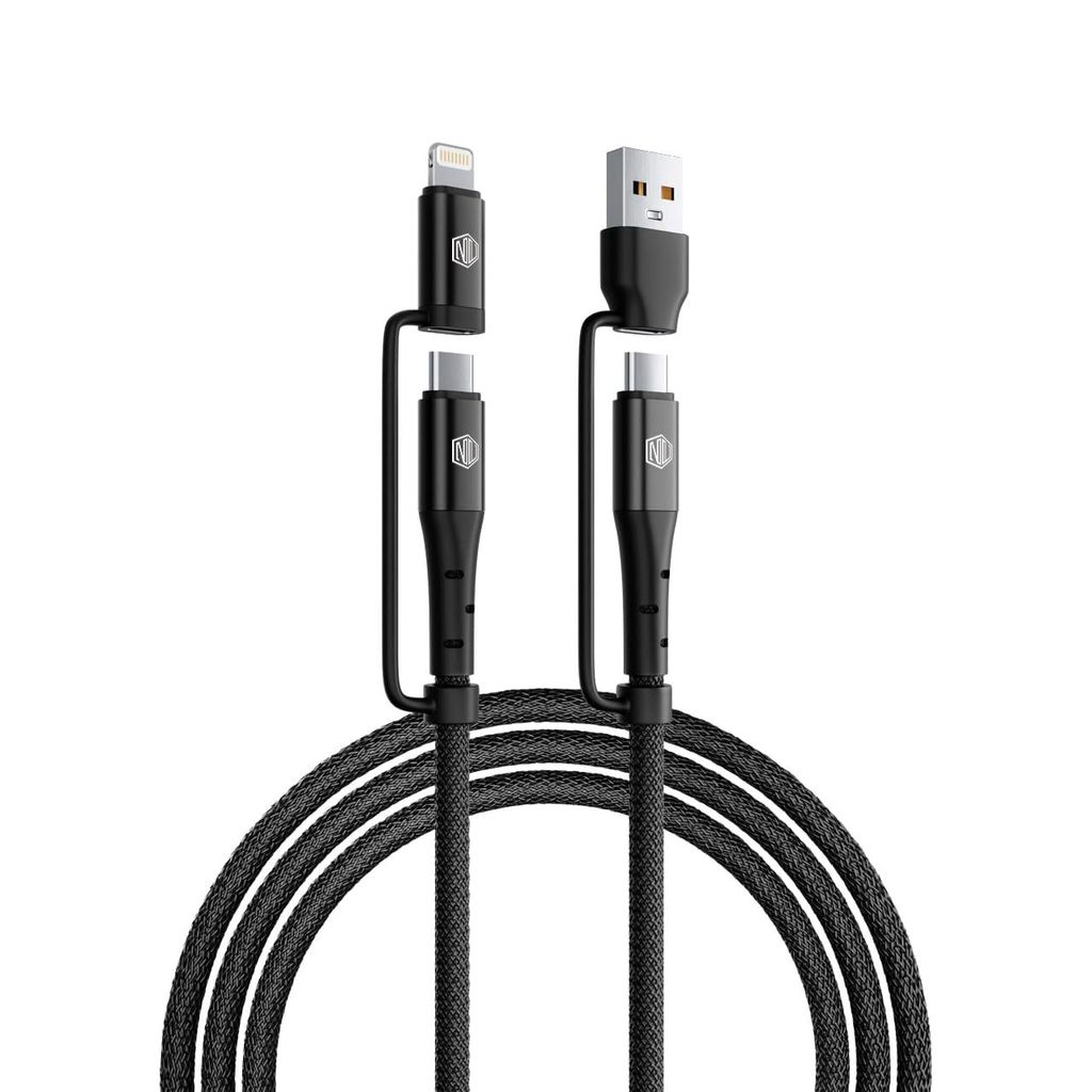 Blaze Quad 100W 4 in 1 Cable (USB-A to Type-C to Type-C to Type-L)