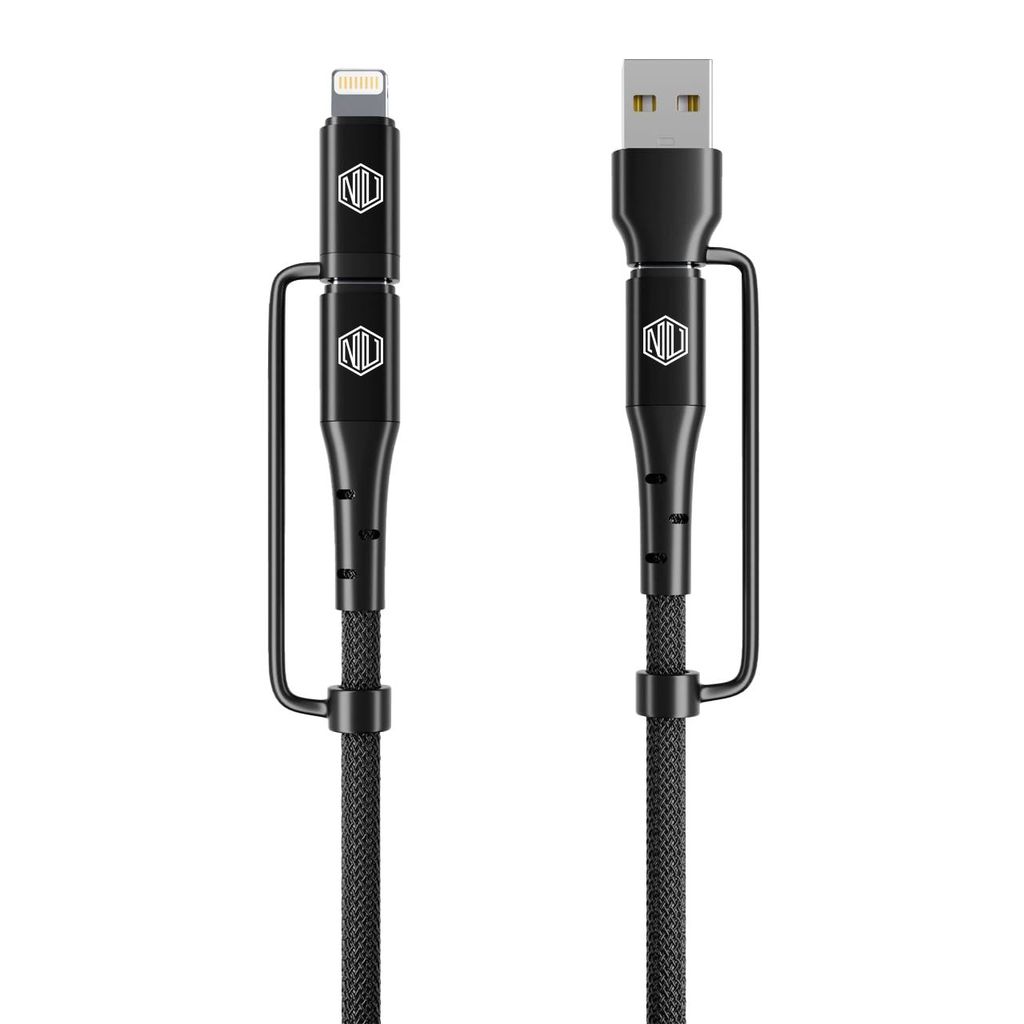 Blaze Quad 100W 4 in 1 Cable (USB-A to Type-C to Type-C to Type-L)