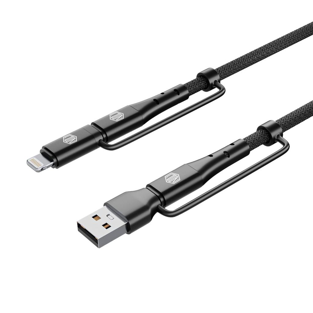 Blaze Quad 100W 4 in 1 Cable (USB-A to Type-C to Type-C to Type-L)