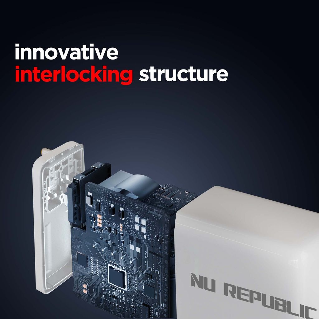 Sprint All In One 30W 6A Fast Charging Adapter with Cable (Type-C to Type-C)