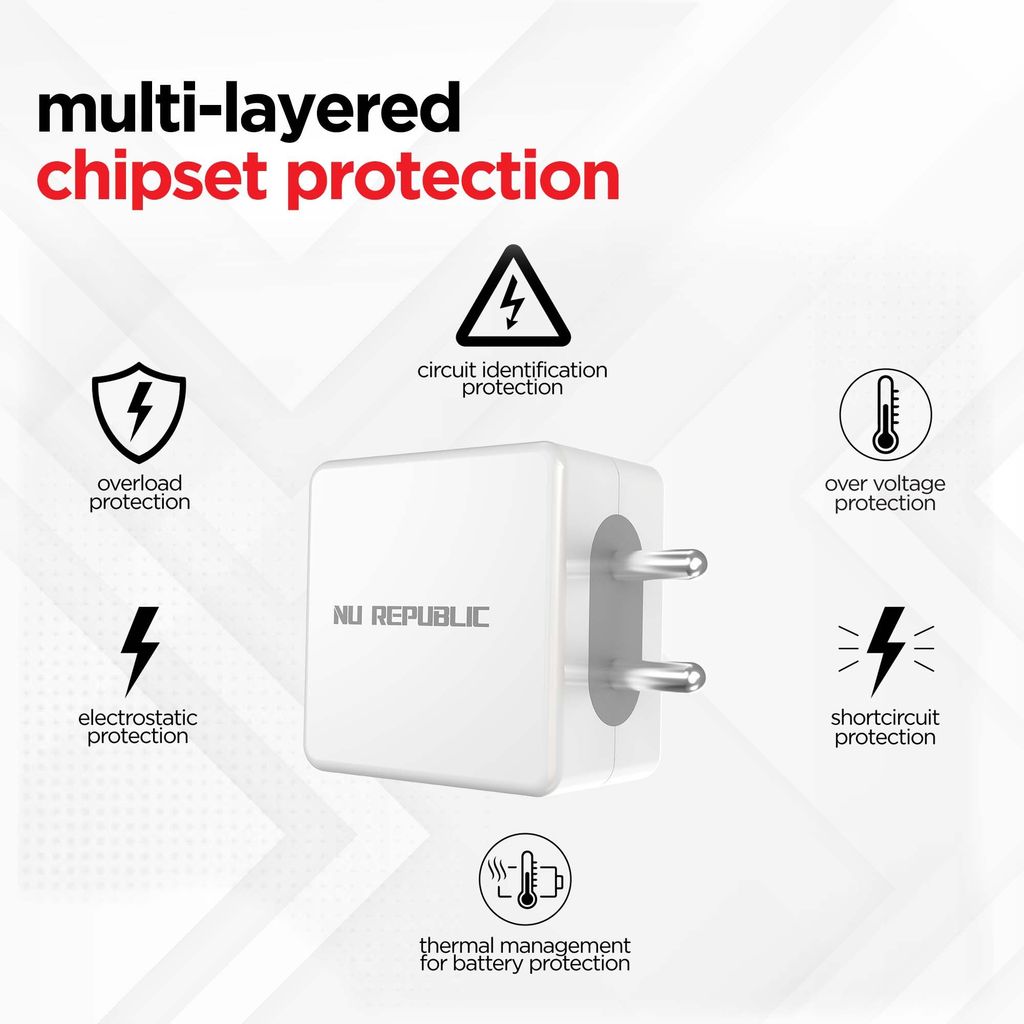 Sprint All In One 25W 5A Fast Charging Adapter with Cable (USB To Type-C)