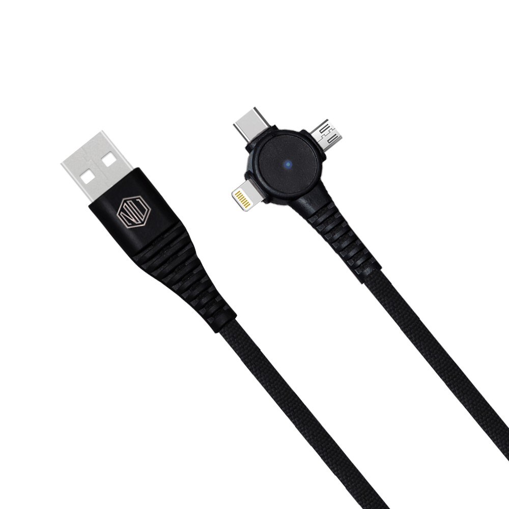 Blaze Trinity 2.0 50W 3 In One Cable (Type-C+Micro USB+Type-L)