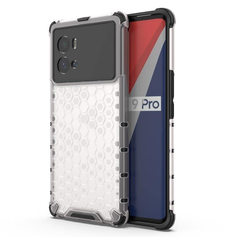 Faircost Hybrid Shockproof Back Cover for iQOO 9 PRO 5G Hard Outside Soft Inside- (Polycabonate::Transparent)