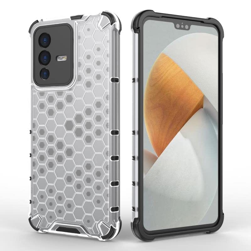 Faircost Hybrid Shockproof Back Cover for Vivo V23 PRO Hard Outside Soft Inside- (Polycabonate::Transparent)