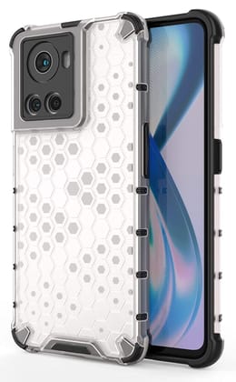 Faircost Hybrid Shockproof Back Cover for OnePlus 10R Hard Outside Soft Inside- (Polycabonate::Transparent)