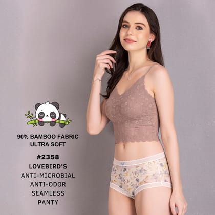 Tencil Fabric Flower Printed Panty