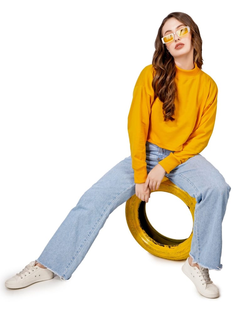 Top Women Women Full Sleeve Solid Sweatshirt (Mustard) 2025 at ShopCircuit | ONDC Top Women Women Full Sleeve Solid Sweatshirt (Mustard) 2025 at ShopCircuit | ONDC