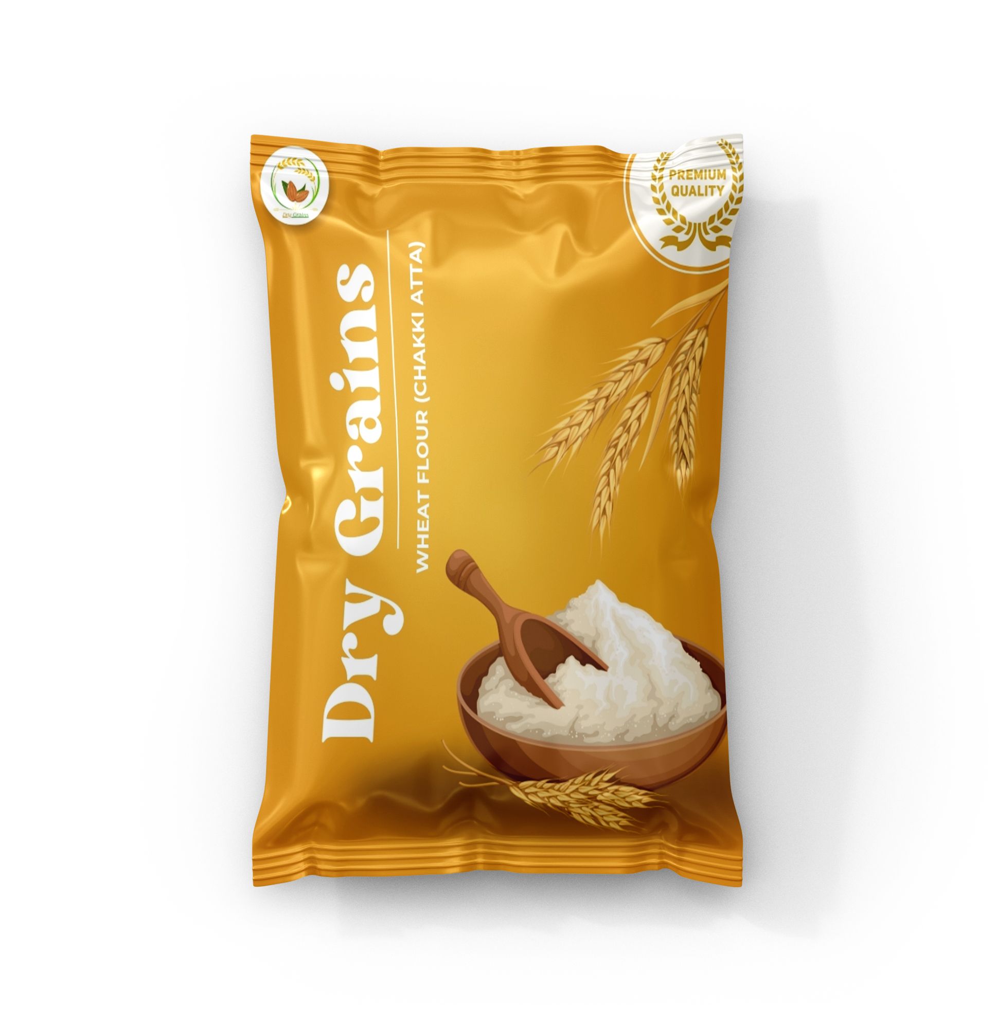 Dry Grains Premium Quality Wheat Flour (Chakki Atta) 5 KG