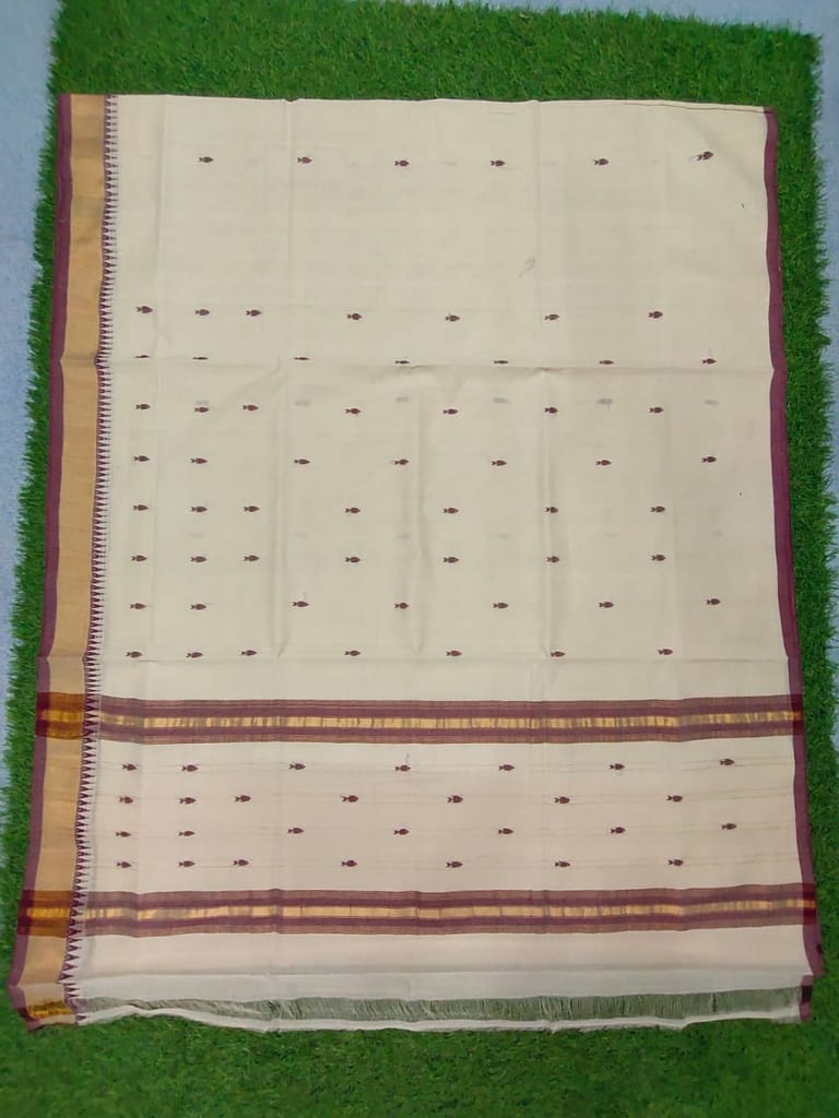 ADIVARAPUPETA FISH BUTTA COTTON SAREE