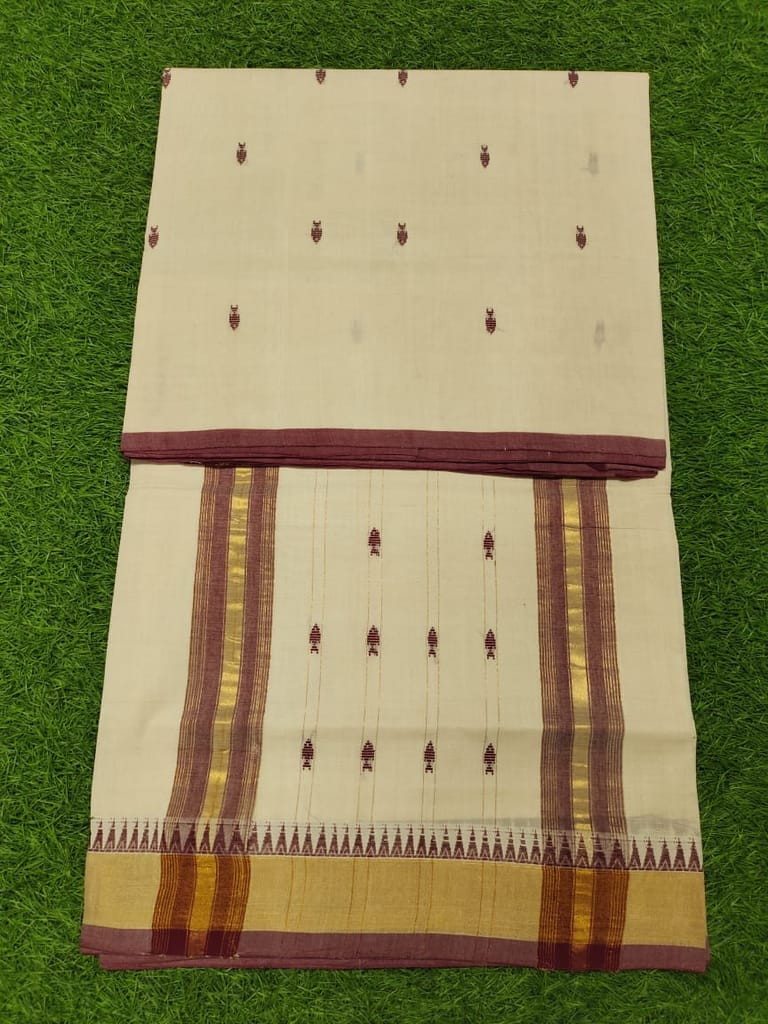 ADIVARAPUPETA FISH BUTTA COTTON SAREE