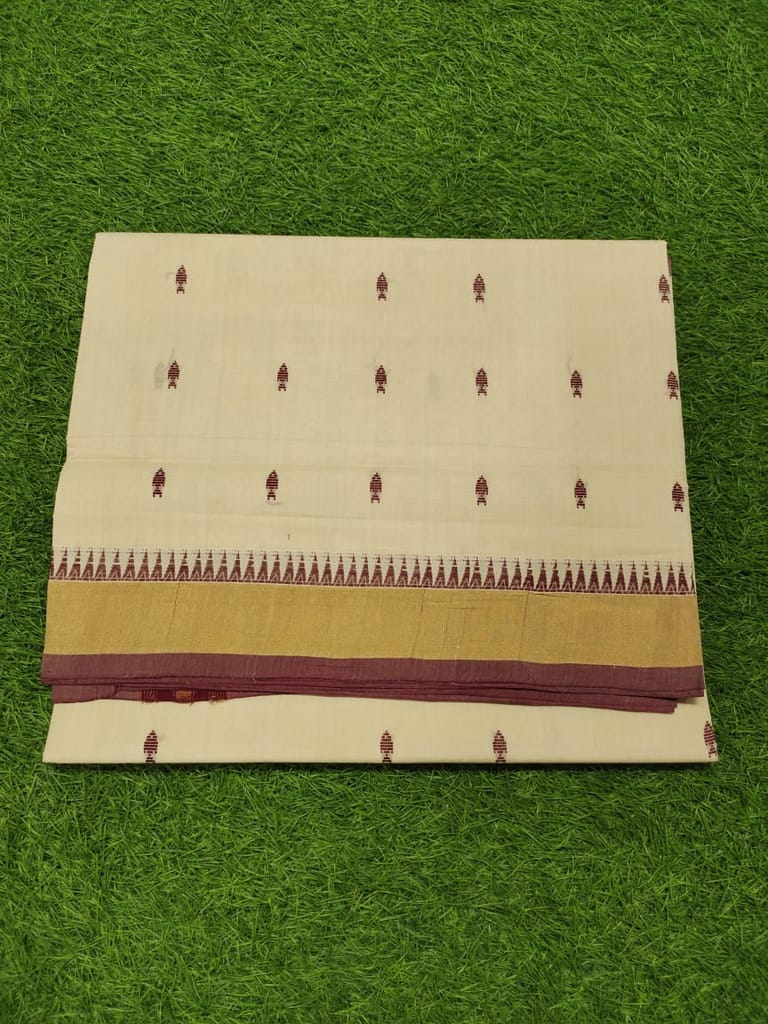 ADIVARAPUPETA FISH BUTTA COTTON SAREE