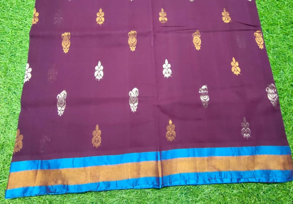ADIVARAPUPETA JACQUARD BUTTA COTTON SAREE