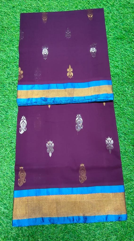 ADIVARAPUPETA JACQUARD BUTTA COTTON SAREE