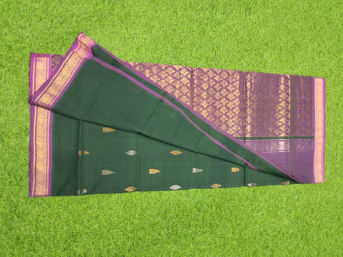 ADIVARAPUPETA JACQUARD FANCY BUTTA COTTON SAREE