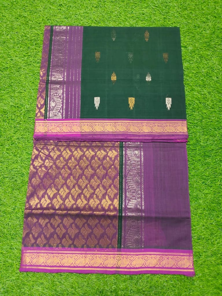 ADIVARAPUPETA JACQUARD FANCY BUTTA COTTON SAREE
