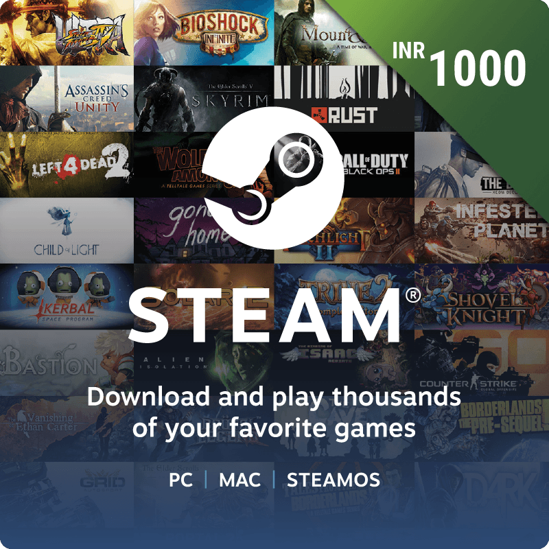 Steam wallet INR 1000 GT