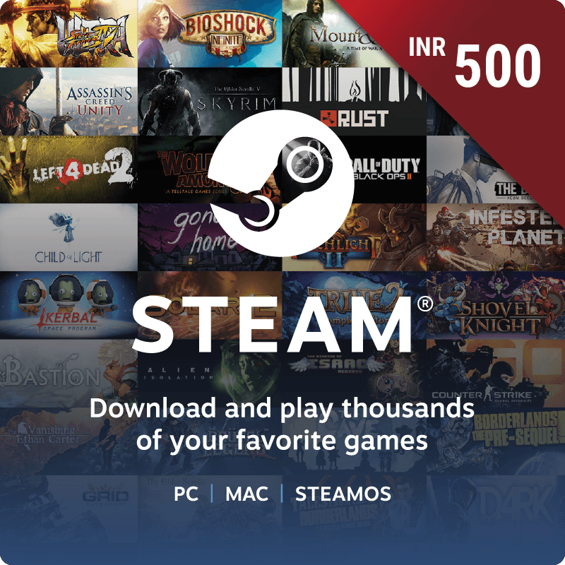 Steam wallet INR 500 GT
