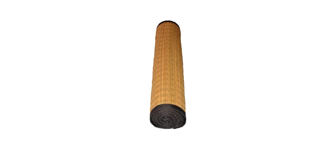 Foldable chatai mat Made of Madurkathi Grass, for Sleeping, Sitting, Yoga and Outdoor-Indoor Usage, Portable and Handwoven 4 feet x 6 feet Black