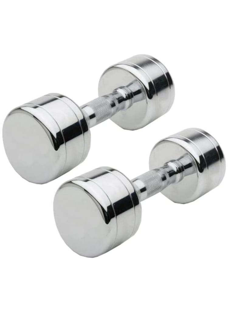 Pure Steel Dumbbell, Non-Rusting Electroplated Pure Steel Dumbbell for Home Gym, Fitness, and Strength Training