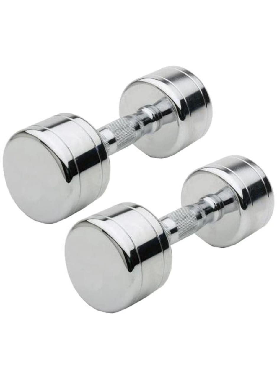 Pure Steel Dumbbell, Non-Rusting Electroplated Pure Steel Dumbbell for Home Gym, Fitness, and Strength Training