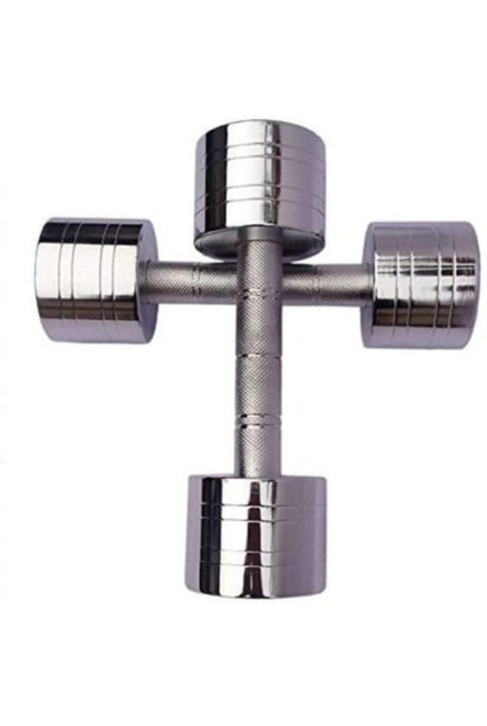 **Pure Steel Dumbbell, Non-Rusting Electroplated Pure Steel Dumbbell for Home Gym, Fitness, and Strength Training**