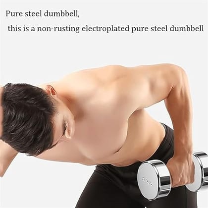  **Pure Steel Dumbbell, Non-Rusting Electroplated Pure Steel Dumbbell for Home Gym, Fitness, and Strength Training**