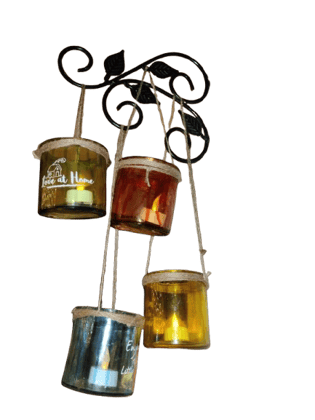 Rustic Hanging Tea Light Lanterns