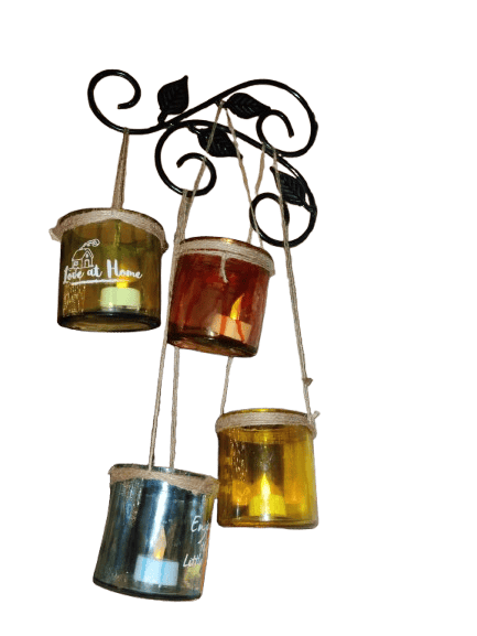 Rustic Hanging Tea Light Lanterns