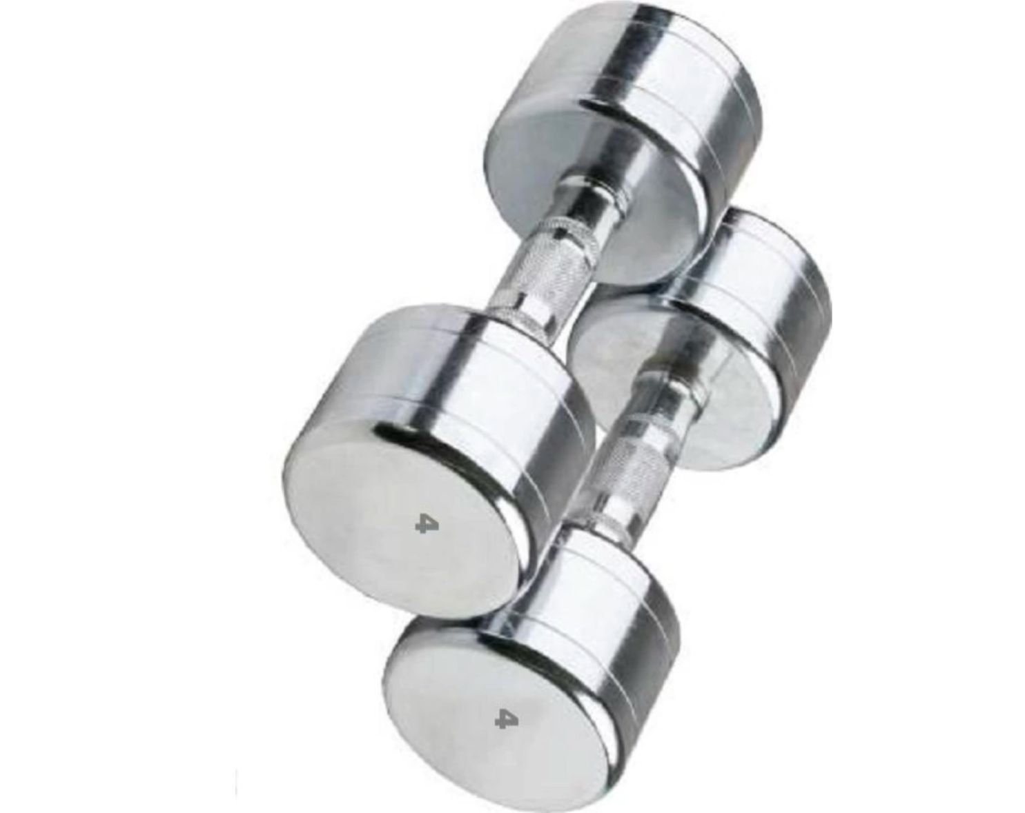  A pair of 4 KG round steel chromed dumbbell for home and gym use
