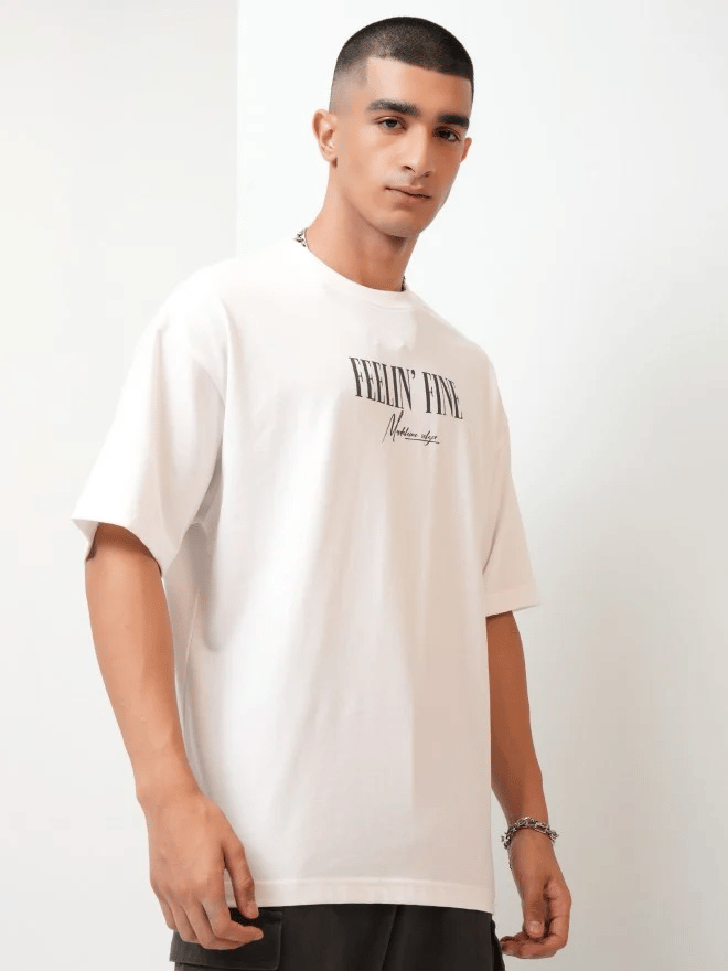 Stylish Men Men's White Printed T-Shirt 2025 at ShopCircuit | ONDC