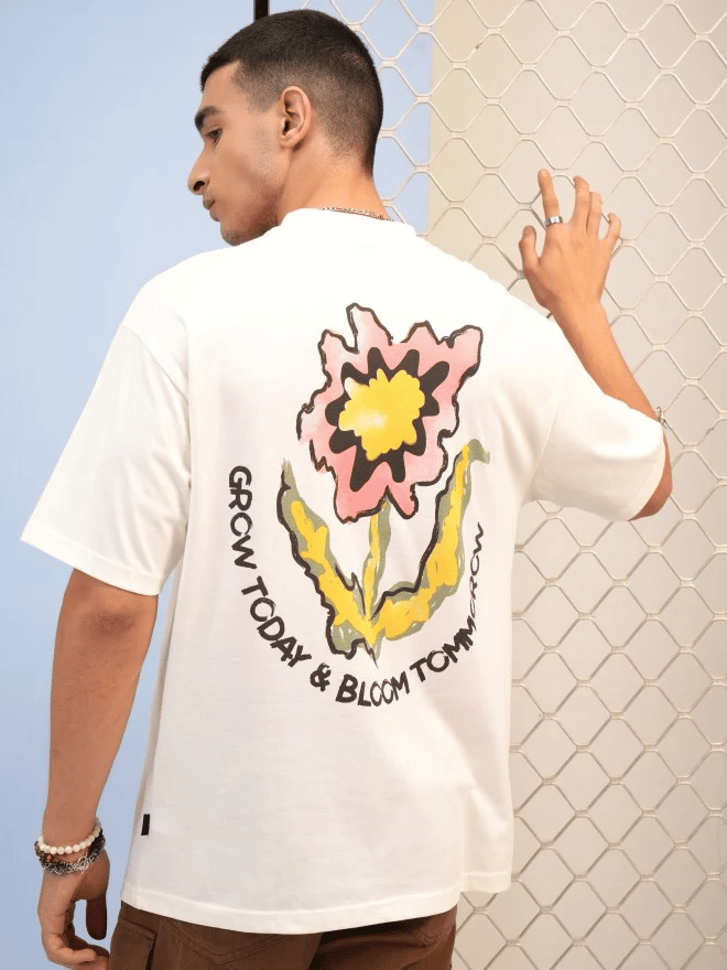 Top Men Men's White Printed T-Shirt 2025 at ShopCircuit | ONDC