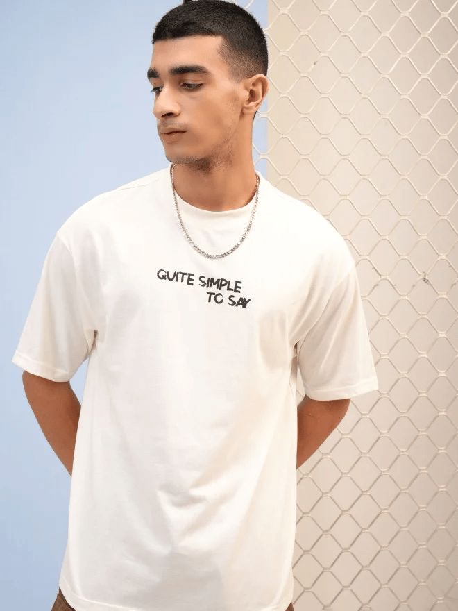 Top Men Men's White Printed T-Shirt 2025 at ShopCircuit | ONDC