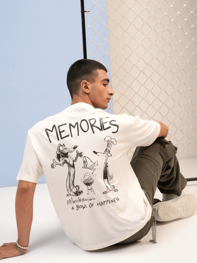 New Men White Men's Printed T shirt 2025 at ShopCircuit | ONDC
