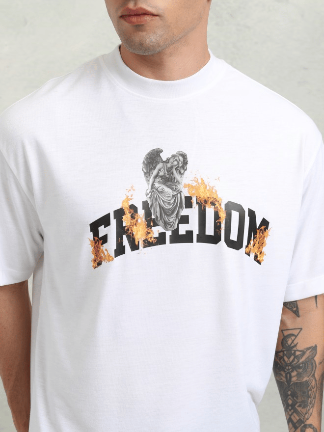 Sophisticated Men White Men's Printed T shirt 2025 at ShopCircuit | ONDC