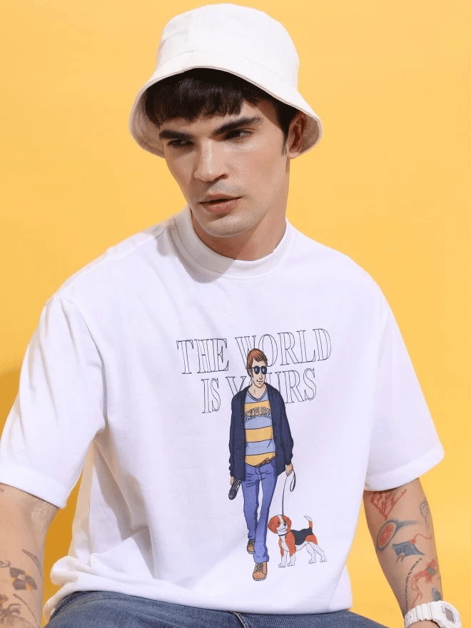 Sophisticated Men White Men's Printed T shirt 2025 at ShopCircuit | ONDC