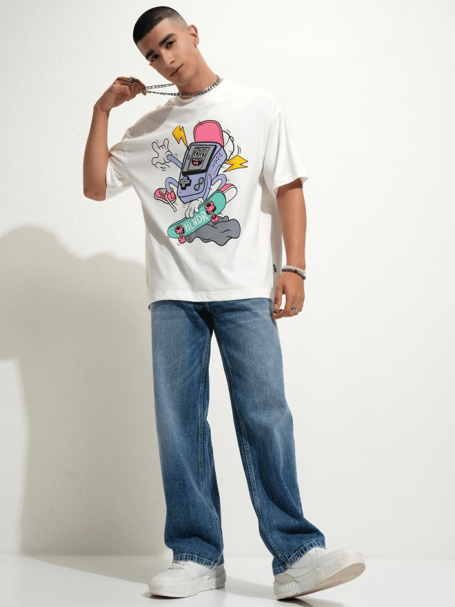 Sophisticated Men White Men's Printed T shirt 2025 at ShopCircuit | ONDC