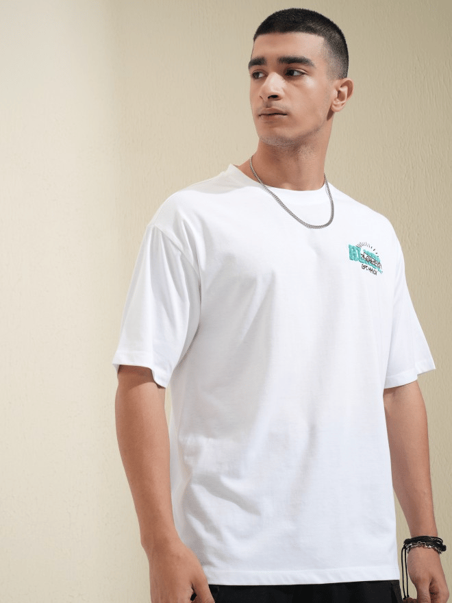Premium Men White Men's Printed T shirt 2025 at ShopCircuit | ONDC