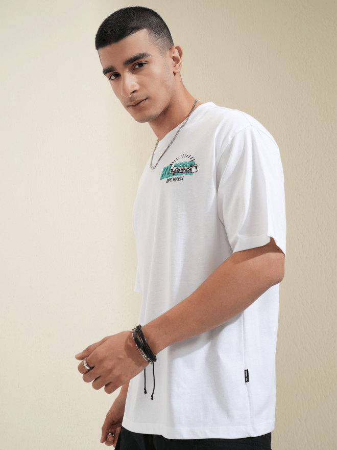 Premium Men White Men's Printed T shirt 2025 at ShopCircuit | ONDC