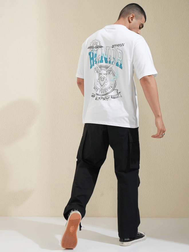 Premium Men White Men's Printed T shirt 2025 at ShopCircuit | ONDC