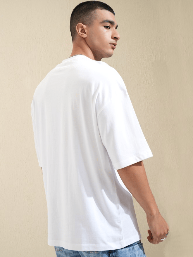 Affordable Men White Men's Printed T shirt 2025 at ShopCircuit | ONDC