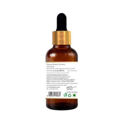 NATUUR - Vitamin C Face Serum - 50ml | Antioxidant and Collagen Boosting | Brightening and Firming Serum | With Hyaluronic Acid for Youthful and Glowing Skin