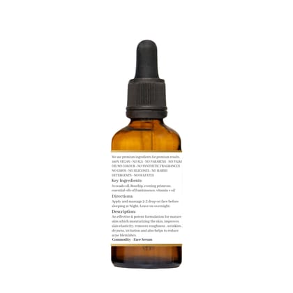 NATUUR - Face Serum - 20ml | Mature Skin Rejuvenating Formula | Relaxing and Moisturizing Treat to Your Skin