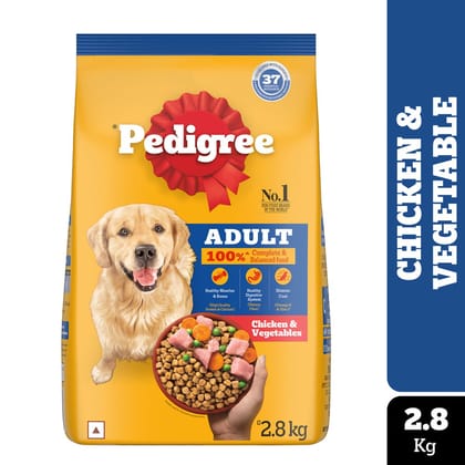 Pedigree Chicken &amp; Vegetables Adult Dry Dog Food 2.8kg