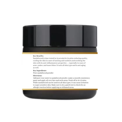 NATUUR- Pure Sandalwood powder - 100g | For Sensitive Skin | For All skin types | Cooling, calming