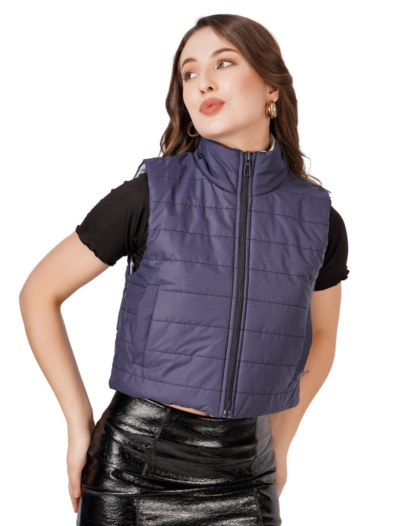 Luxurious Women Women winter jacket Women Solid Quilted Jacket (Blue) 2025 at ShopCircuit | ONDC