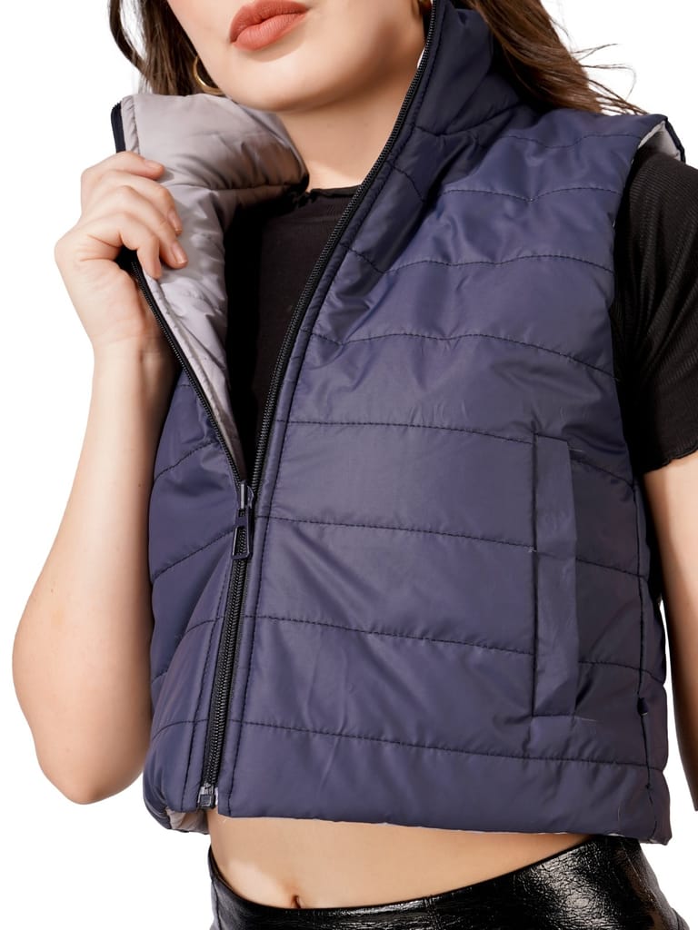 Luxurious Women Women winter jacket Women Solid Quilted Jacket (Blue) 2025 at ShopCircuit | ONDC