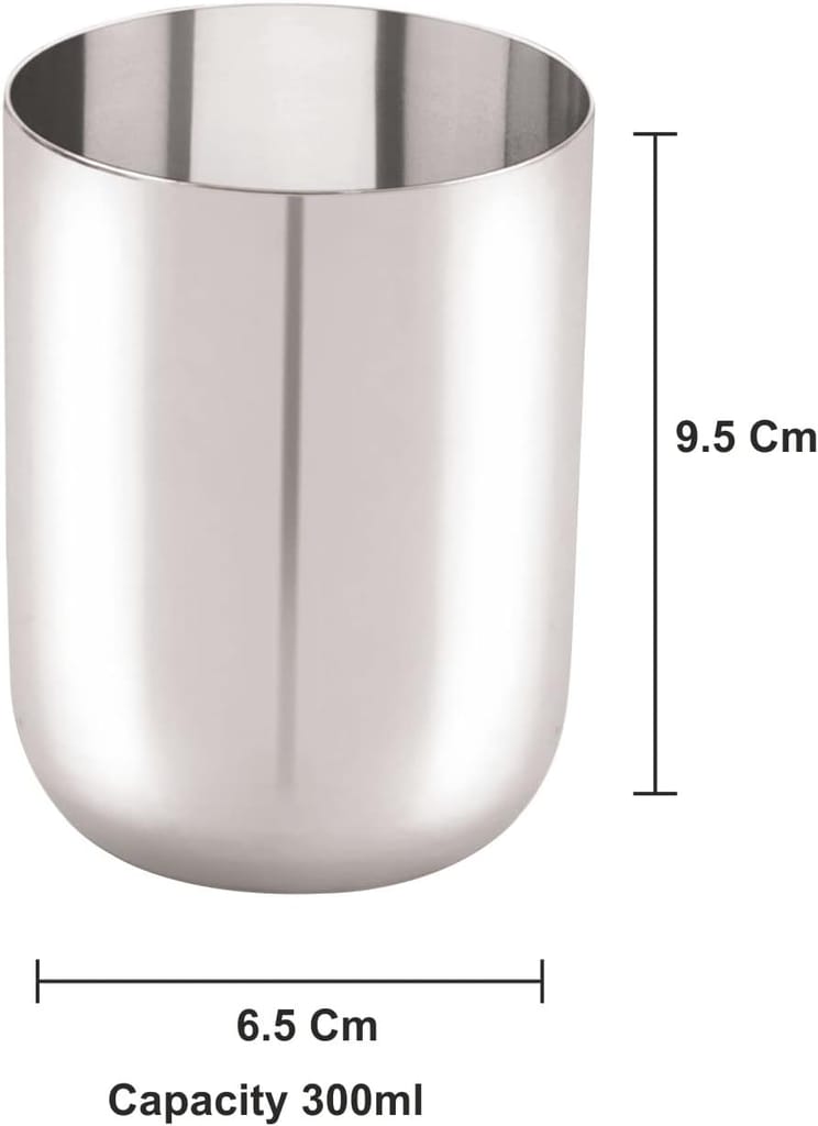 Neelam Stainless Steel Tumbler, 18/8 Grade,Vacuum Insulated, Unbreakable, Leak Proof, 300 ml, Silver