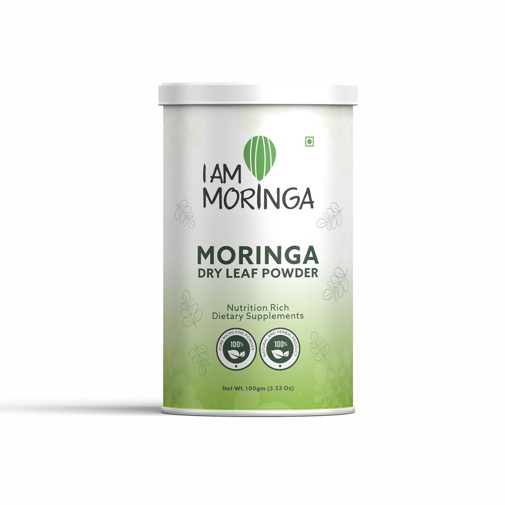 I AM Moringa |Pure Moringa Leaf Powder- 100gm | Natural, Dietary Supplements, and Additive-Free Superfood for a Vitamin-Rich Diet