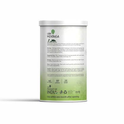 I AM Moringa |Pure Moringa Leaf Powder- 100gm | Natural, Dietary Supplements, and Additive-Free Superfood for a Vitamin-Rich Diet