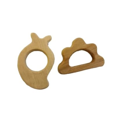 Neemtoys Set of 2 Anti-Bacterial Neem Wooden Teethers of Shapes Mango and Cloud Neemtoys Set of 2 Anti-Bacterial Neem Wooden Teethers of Shapes Mango and Cloud